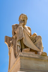 Sculpture of the Greek philosopher Socrates in Athens, Greece