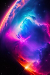 Arte cósmica, papel de parede de ficção científica.  Beleza do espaço profundo.  Bilhões de galáxias no universo Fundo de arte cósmica