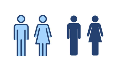 Man and woman icon vector. male and female sign and symbol. Girls and boys