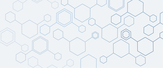 abstract hexagon chemical line pattern, scientific pattern vector illustration for background and graphical resource