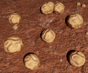 Close up translation tissue cells engineering 3d rendering