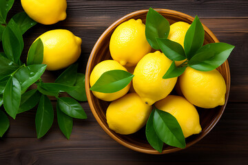 Fresh Lemon on a table.