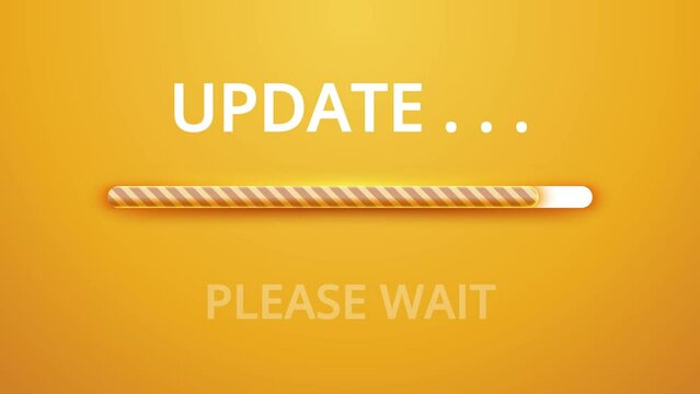 loading bar update business transformation concept on yellow orange wall