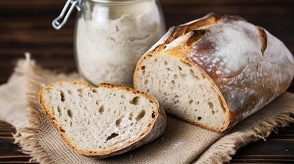 The leaven for bread is active. Starter.sourdough.