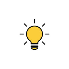 Fototapeta na wymiar Lamp icon vector for web and mobile app. Light bulb sign and symbol. idea symbol.