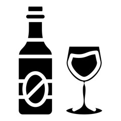 Wine bottle Icon style
