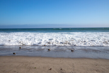 waves on the beach in California