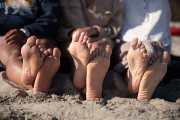 feet on the beach
