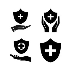 Health insurance icon vector. medical insurance icon