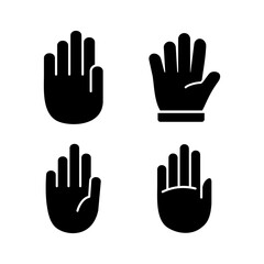 Obraz premium Hand icon vector. hand symbols. palm