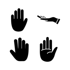 Obraz premium Hand icon vector. hand symbols. palm