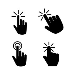 Fototapeta premium hand click icon vector. clicking finger icon. pointer icon