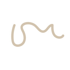 Neutral Doodle Squiggly Line