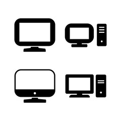 Computer icon vector. computer monitor icon.