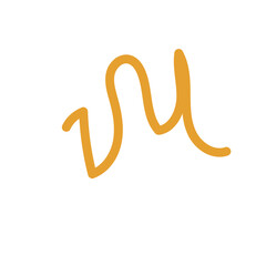 Neutral Doodle Squiggly Line