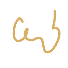 Neutral Doodle Squiggly Line