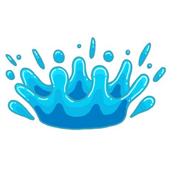 Obraz premium Water splashing graphic cartoon hand drawing