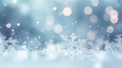 Snowy winter abstract background