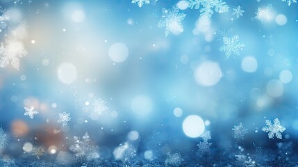Snowy winter abstract background