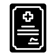 Fototapeta premium certificate glyph icon