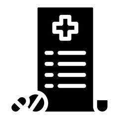 Obraz premium prescription glyph icon
