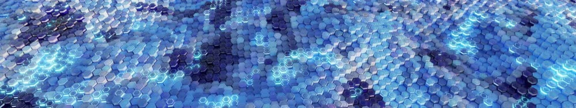 Hexagon Waves Widescreen
