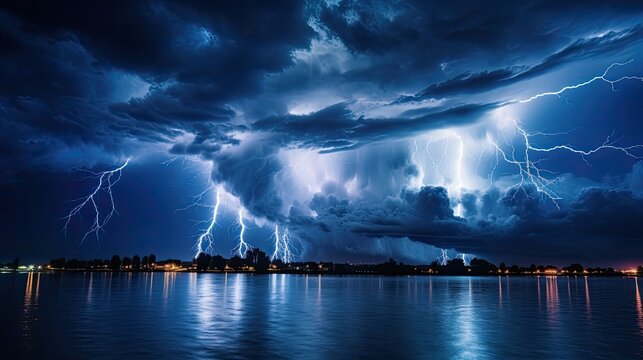 An image of the intensity of a thunderstorm.