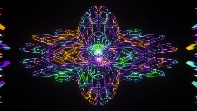 Psychedelic Seamless VJ Loop Psytrance mandala organic 4k retro trance visual fractal tree of life