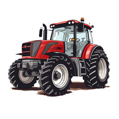 Tractor Farmer Clipart Illustration