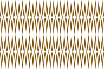 Vertical of  rhombus pattern. Design of geometric woven gold on white background. Design print for...