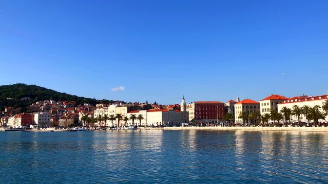 Riva Promenade. Riva Split waterfront. Split old town. Split, Croatia.