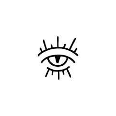 vector illustration of eye symbol line concept