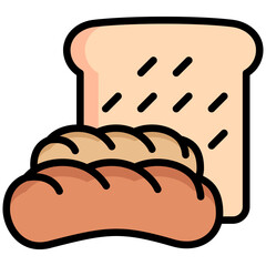 bread icon often used in design, websites, or applications, banner, flyer to convey specific concepts related to healthy food.