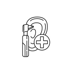 Ear care outline icon