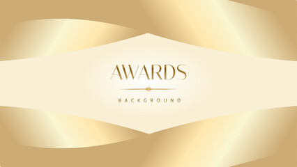 Pastel cream gold award graphic background. Modern glitter template sparkling elegant luxury premium corporate abstract design.