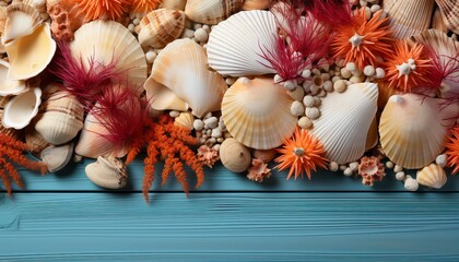 seashells on a table