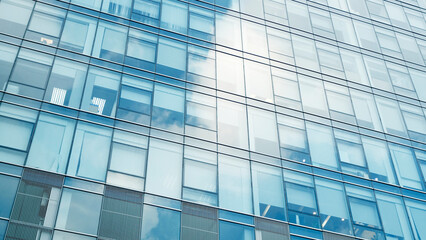 modern business glass building architecture on the blue sky background.copy space for layout..