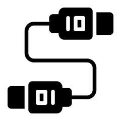 plug in glyph icon