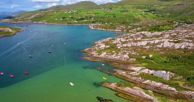 A 4K drone sweep of Derrynane Caherdaniel Cove in Co Kerry