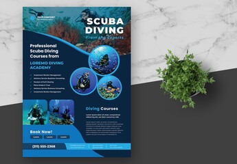 Blue Dark Scuba Diving Flyer