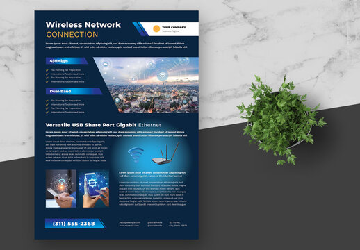 Blue Internet Network Promotion Flyer