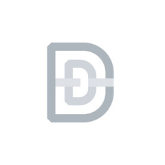 Monogram design vector logo. Monogram initial letter mark D logo design. Monogram design vector logo. Monogram initial letter mark D logo design simple D monogram