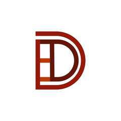 Monogram design vector logo. Monogram initial letter mark D logo design. Monogram design vector logo. Monogram initial letter mark D logo design simple D monogram