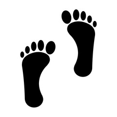 footprint illustration vector logo template, walking icon