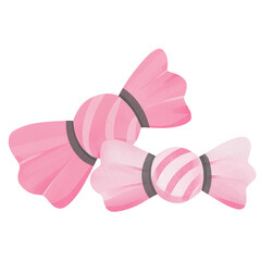 Halloween pink candy watercolor hand drawn textured illustration