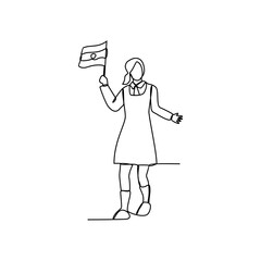 One continuous line drawing of school uniform in Argentina with white background. Fashion education design in simple linear style. education design concept vector illustration.