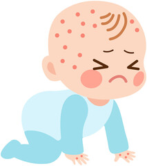 Baby with Rash Fever icon 