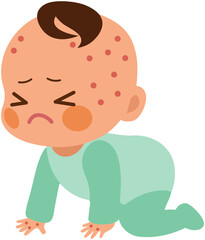 Baby with Rash Fever icon 