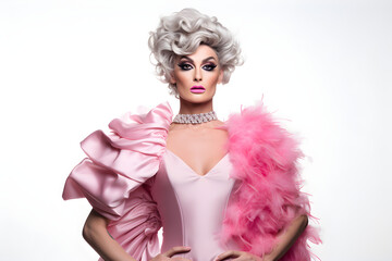 glamorous portrait of drag queen