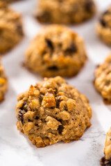 Soft Oatmeal Raisin Walnut Cookies